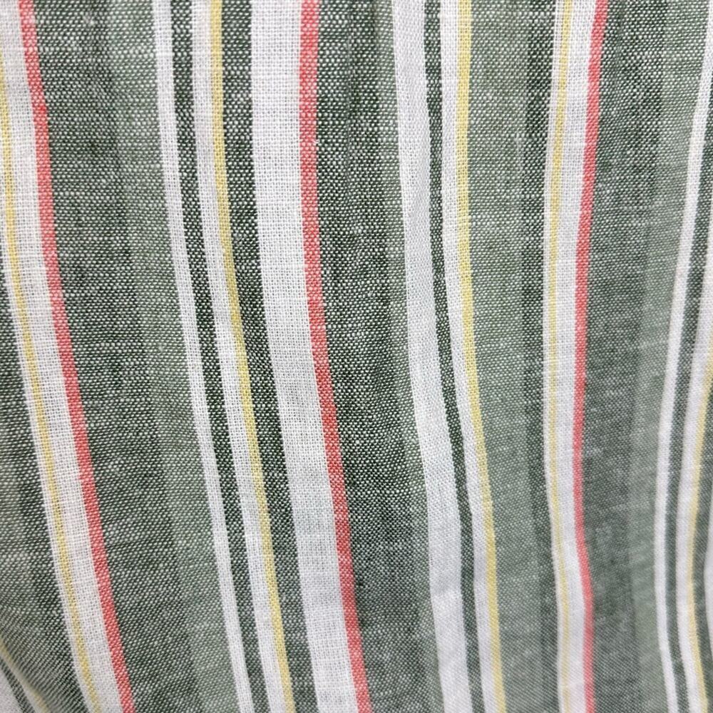 Ruby Rd Linen Blend Striped Cropped Pant Shirt Se… - image 6